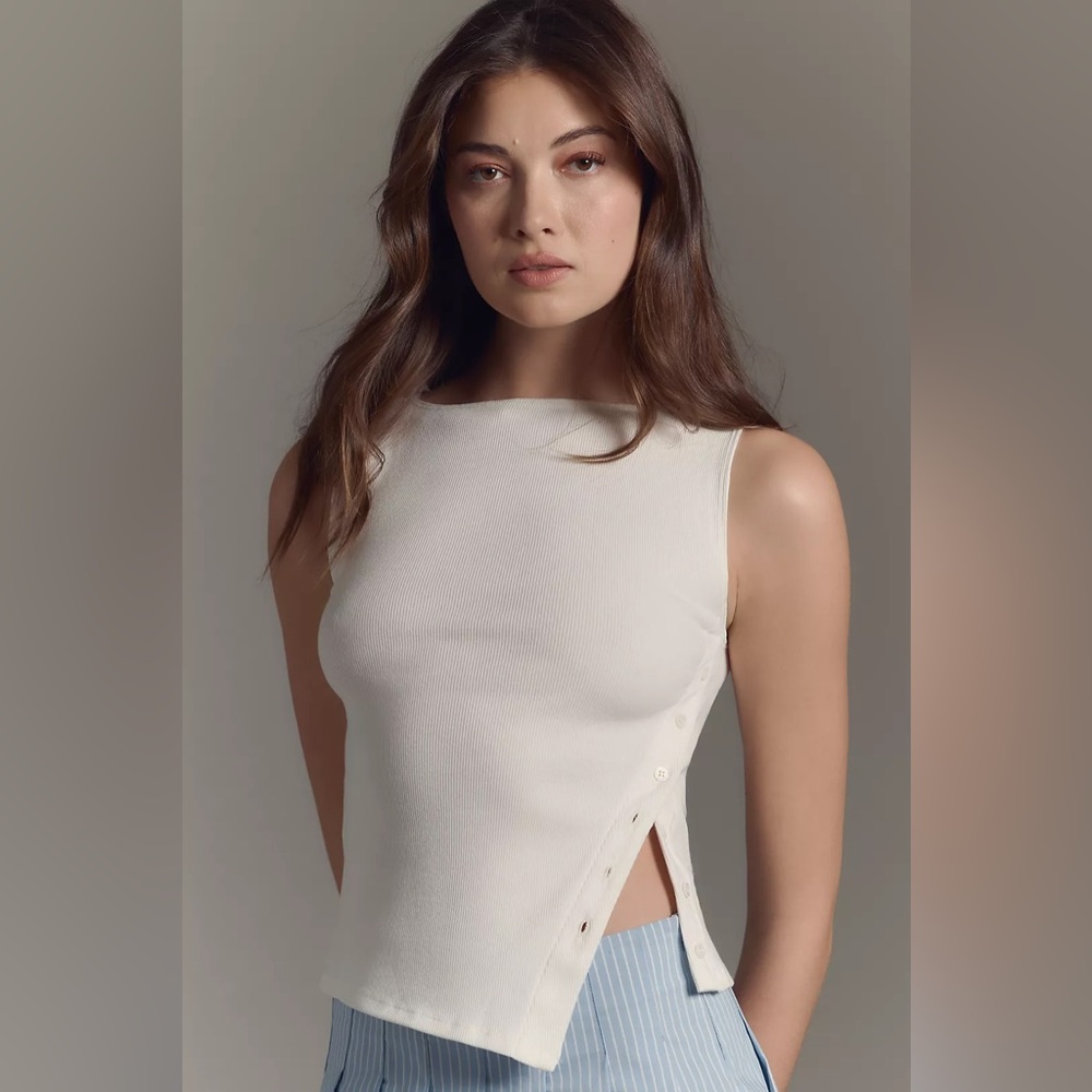 Reformation Ivory Sleeveless Tank Top